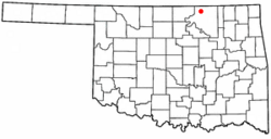 Location of Foraker, Oklahoma