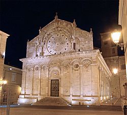 Cathedral of Troia at night