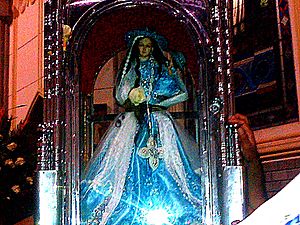 Virgen de El Cisne en Santo Domingo, Ecuador