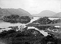 "Lake surrounded by mountains in an unknown location" (is lakes of Killarney) (26040083492)