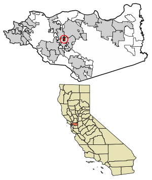 Location of Contra Costa Centre in Contra Costa County, California