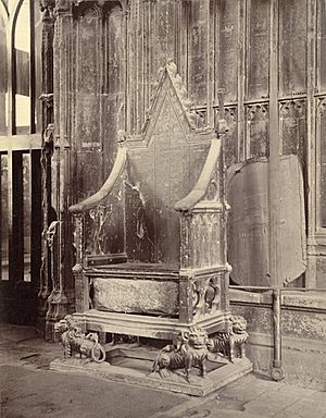 Coronation Chair with Stone of Scone, Westminster Abbey (3611549960)