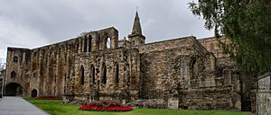 Dunfermline Palace south wall and Gatehouse
