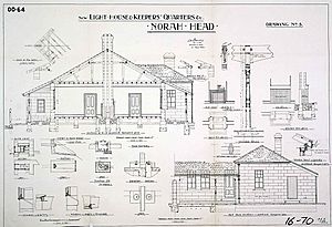 Norah Head Light keepers quarters plans, 1900