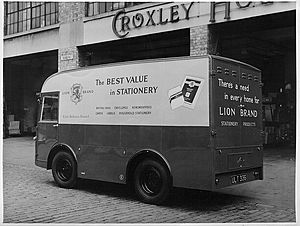 Old photo of an electricar outside Croxley House in Wharfdale Road - geograph.org.uk - 1473279