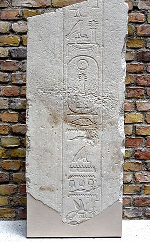 Part of a door jamb showing the cartouche of Djedkare Isesi, Neues Museum, Berlin