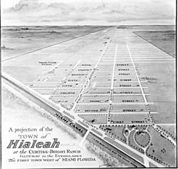Projection of Hialeah in 1922