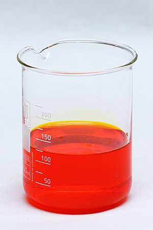 Reaction between potassium dichromate and sulfuric acid (1)