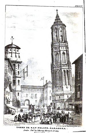 Torre de San Felipe. Zaragoza Edward Locker 1826