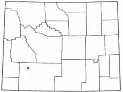 Location of Eden, Wyoming