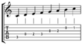 C scale tablature