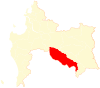 Map of the Mulchén commune in the Bío Bío Region