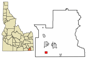 Location of Weston in Franklin County, Idaho.