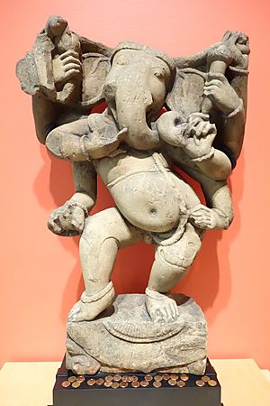 Ganesh, India, 10th century, sandstone - Berkeley Art Museum and Pacific Film Archive - DSC04177