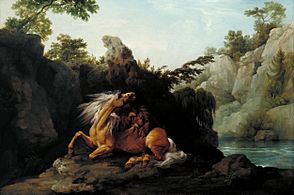 George Stubbs - Horse Devoured by a Lion - Google Art Project