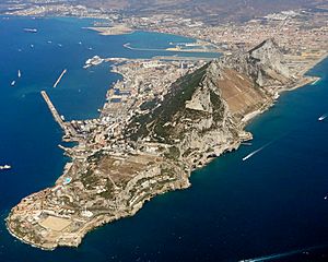 Gibraltar aerial view looking northwest