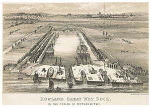 HOWLAND GREAT WET DOCK IN THE PARISH OF ROTHERHITHE