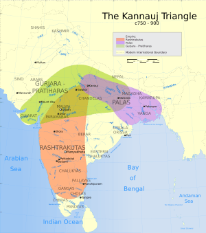 Indian Kanauj triangle map