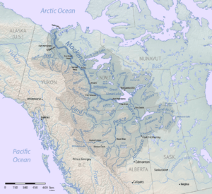 Mackenzie River basin map