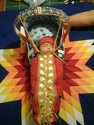 Native Baby and Star Quilt