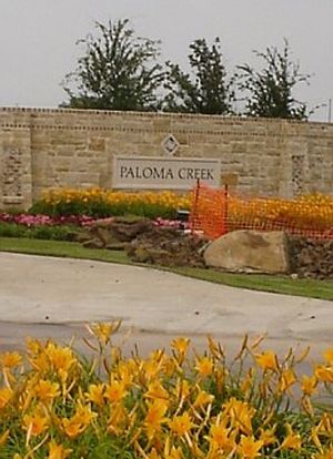 Paloma Creek community entrance sign in 2007