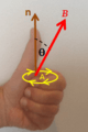 Salu's left-hand rule (magnetic induction)