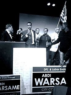 Warsame's victory speech