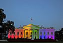 White House rainbow colors to celebrate June 2015 SCOTUS same-sex marriage ruling
