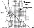 1920 map Tucson, Arizona Automobile Blue Book