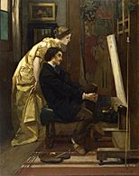 Alfred Stevens - The Painter and His Model - Walters 37322