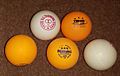 Assortment of 40 mm table tennis balls