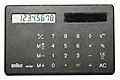 Braun 4856 solar card calculator, 2