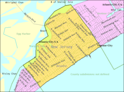 Census Bureau map of Margate City, New Jersey