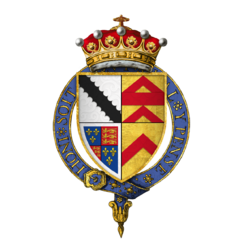 Coat of arms of Sir Thomas Radclyffe, 3rd Earl of Sussex, KG