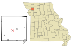 Location of Amity, Missouri