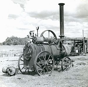 Grandchester sawmill steam engine, 1945