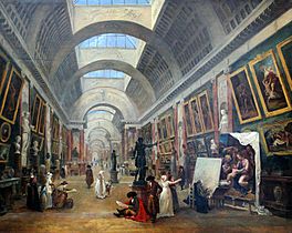 Hubert Robert - Projet d'aménagement de la Grande Galerie du Louvre (1796)