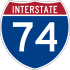 Interstate 74 marker