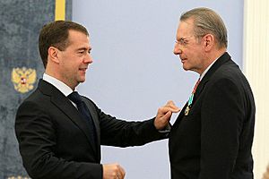 Jacques Rogge and Dmitry Medvedev 22 November 2011