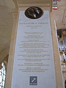 Jean de Lattre de Tassigny memorial plaque, Saint-Louis-des-Invalides, Les Invalides, Paris, France - 20050912