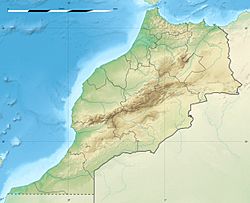 Map showing the location of Cape Spartel