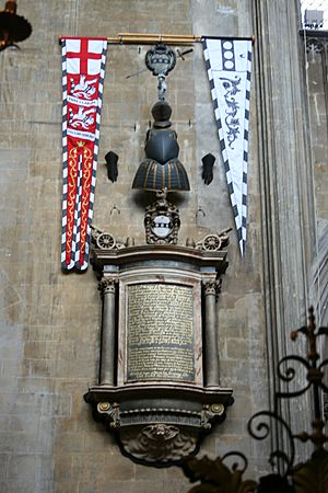 Sir William Penn's memorial at St Mary Redcliffe, Bristol, England