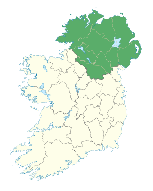 Ulster locator map