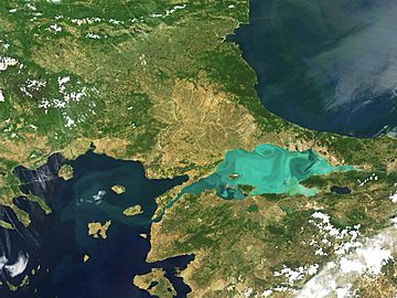 2010 satellite picture of the Sea of Marmara