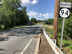 2018-07-26 16 21 41 View north along New Jersey State Route 94 just north of Hunts Road in Fredon Township, Sussex County, New Jersey