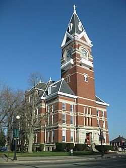 The Clarion County Courthouse downtown