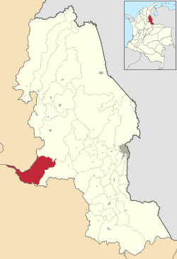 Location of the municipality and town of La Esperanza, Norte de Santander in the Norte de Santander Department of Colombia.
