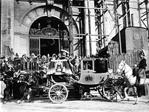 Dom Manuel II na Sé de Lisboa depois da abertura das Cortes - 1908