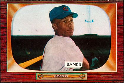 Ernie Banks 1955 Bowman card
