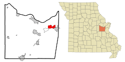 Location of Gray Summit, Missouri